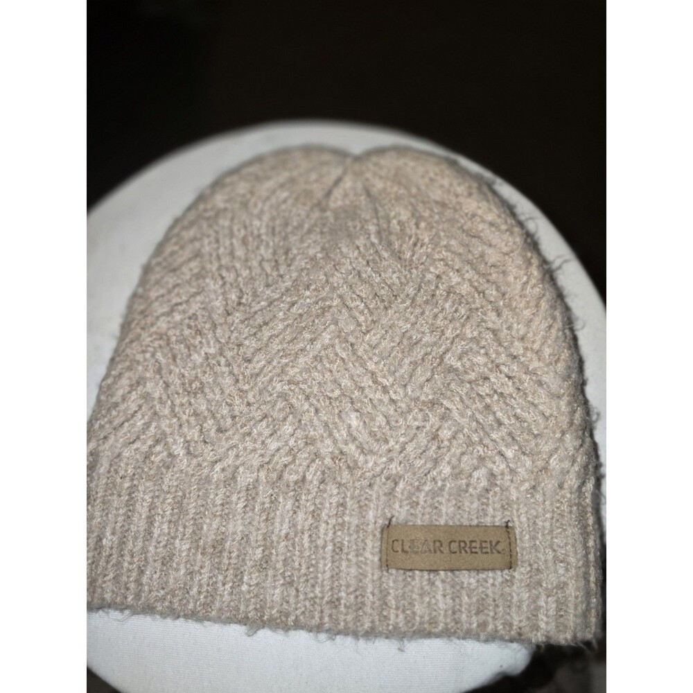 Clear Creek Gold Medal Beanie Toque Men One Size Gray Knit Acrylic Poly Lined
